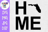 Florida State Home with State Outline SVG - 50 States SVG - United States SVG